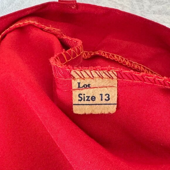 Vintage Red Pants with White Insert - Picture 6 of 6